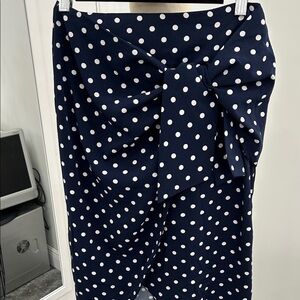 Dynamite Navy and White Polka Dot Skirt